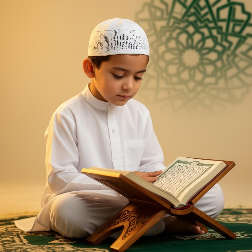 Child reading the Holy Quran